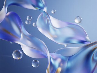 abstract blue smoke lessor  background 3