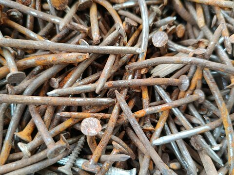 rusted nails texture