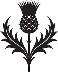 Scottish Thistle Silhouette