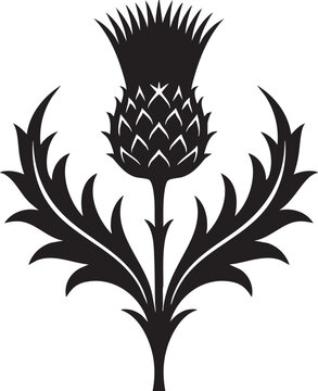 Scottish Thistle Silhouette