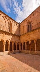 Fototapeta premium Sunny cloister courtyard