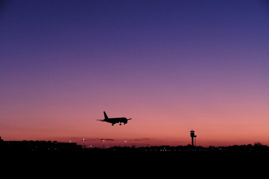 Landeanflug am Abend