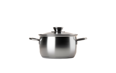 3d render of a gleaming stainless steel cooking pot with lid perfect for kitchen and culinary scenes