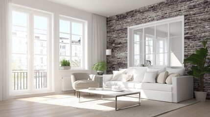 Naklejka premium living room interior