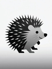  Funny Hedgehog Illustrator Artwork Design Template Poster