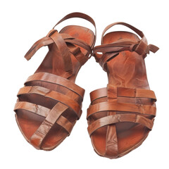 Stylish leather gladiator sandals for women with strappy design