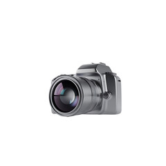 Fototapeta premium Modern sleek digital slr camera with lens photography equipment professional gear