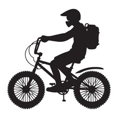 Naklejka premium Bicycle Silhouettes art