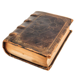 Explore ancient wisdom with this beautifully aged leather bound antique book