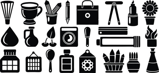 Black Silhouette Icons Collection