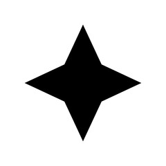 Ninja star shape black