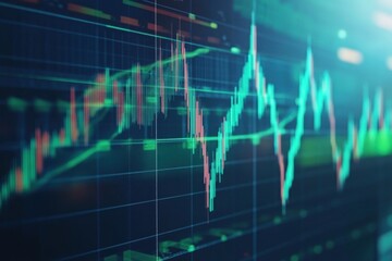 Market analysis displayed on a digital trading chart in a financial setting