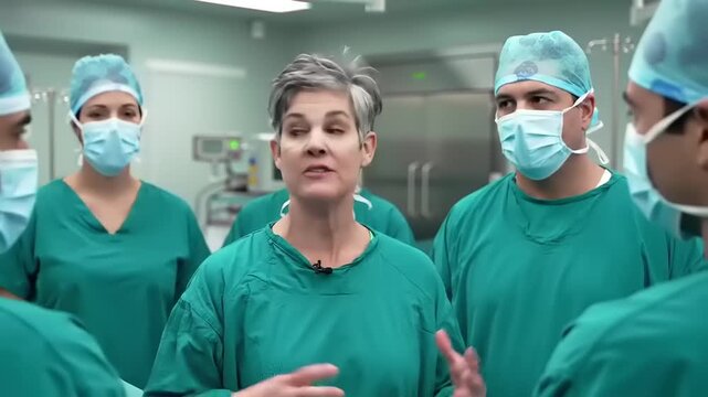 Surgeons preop briefing with hospital.