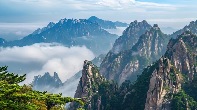Huangshan (Yellow Mountain), Anhui: China&rsquo;s Iconic Scenic Spot with Misty Peaks, Pine Trees & Sea of Clouds. Perfect for Hiking, Photography & Cultural Exploration.