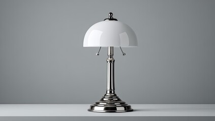White dome lamp on a gray background