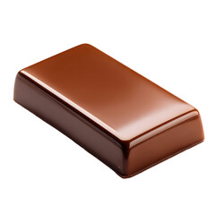 A single milk chocolate bar isolated shiny and smooth