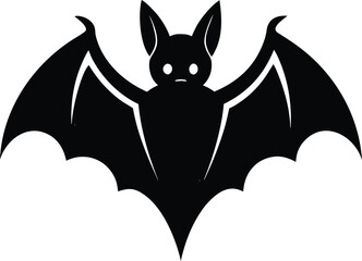 Stylized bat silhouette with vibrant color accents