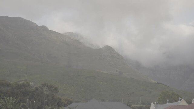 Aerial shot of Cape Town City centre from the Waterfront.