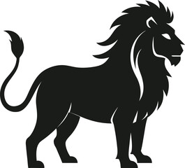 Majestic lion portrait with vibrant color accents