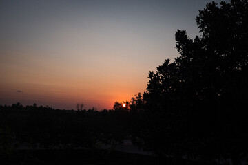 sunset in the mountains