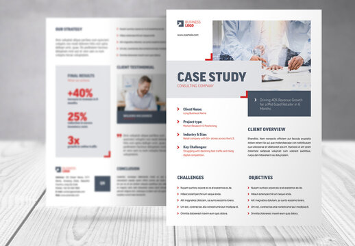Case Study Business Flyer Template 