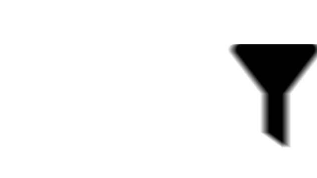 Animation set, funnel symbol. Animations: transparency, zooms, transition top to down, transition left to right, slide up to down, slide left to right