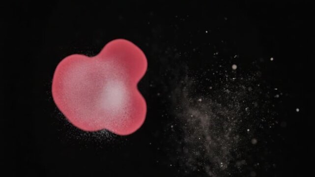 Real dust particles on black screen overlay. Filmed with RED camera in slow motion. Abstract shapes background.
