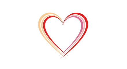 Vibrant brush stroke heart design symbolizing love passion and emotion perfect for celebrations and romantic themes