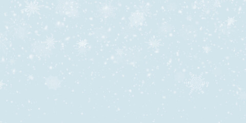Christmas background with small falling snowflakes. Snow storm effect, blurred, cold wind with snow png. Holiday powder snow for cards, invitations, banners, advertising.	
