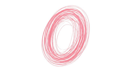 Vibrant pink scribbled number zero offers playful artistic design for creative projects and branding needs