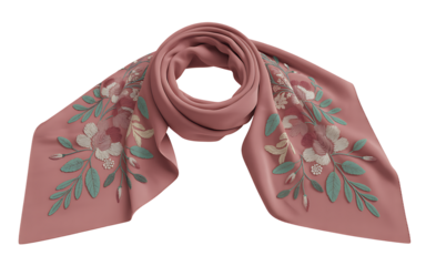 Floral scarf isolated on transparent background