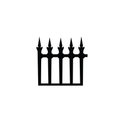 Black spiked fence silhouette gothic