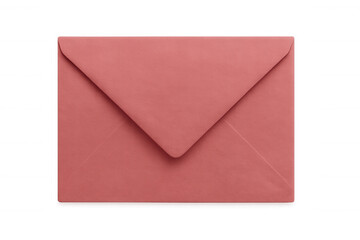 Studio shot of a closed pink envelope isolated on a transparent background, perfect for communication and mailing projects