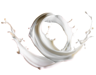 Splash of Milk or Yogurt on Blue Background – High-Speed Liquid Motion
