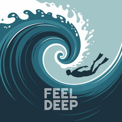 A lone surfer is captured in silhouette as they ride the powerful curl of a massive ocean wave conveying a sense of adventure and immersion in nature s forces © Nargis