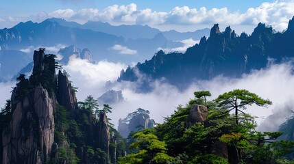 Huangshan (Yellow Mountain), Anhui: China’s Iconic Scenic Spot with Misty Peaks, Pine Trees & Sea of Clouds. Perfect for Hiking, Photography & Cultural Exploration.