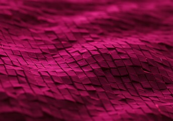Abstract magenta textured fabric with geometric pattern