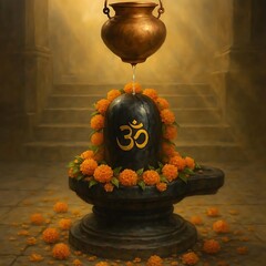 Spiritual Lingam Lord Shivas Symbol  Hinduism Religion Deity Art