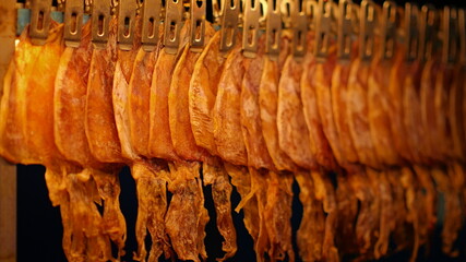 dried squid in the market