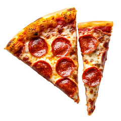 Savor the Flavor: Delectable Pepperoni Pizza Slice in Restaurant Setting