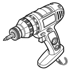 Electric drill for construction and repair work