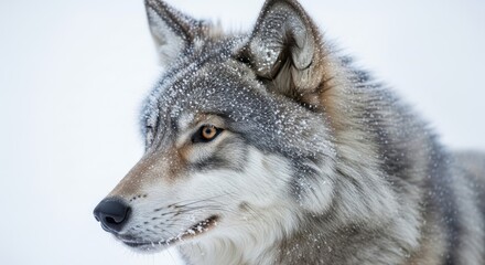 Obraz premium Gray Wolf in Snowy Winter