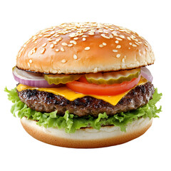 Savoring a Tasty Burger at a Diner - Gastronomic Delight