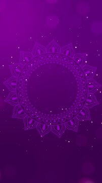 Diwali Background with Rangoli and Glowing Particles on Festive Bokeh Lights. Diwali, Deepavali, festival of lights, Indian celebration