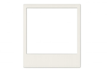 Fototapeta premium Classic white instant photo frame isolated on a transparent background, perfect for adding your own images or designs