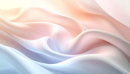 Fototapeta premium Dreamy abstract wallpaper with flowing lines and gentle curves in a soft pastel palette, creating a tranquil and modern digital art background