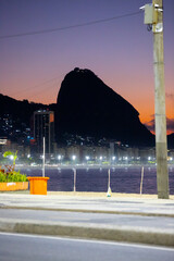 sunrise on Copacabana beach in Rio de Janeiro.