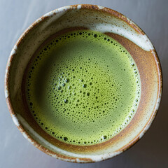 Matcha tea in a ceramic cup