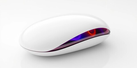 Sleek white makeup pod, ample design space on smooth surface,  top-view,  elegant