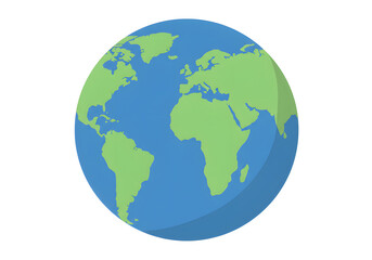 Fototapeta premium Simplified earth globe illustration on transparent background